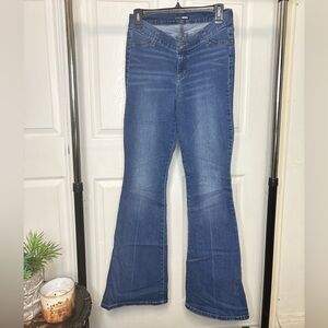 Fashion Nova Flex Low Rise Flare Jeans - Medium Blue Wash